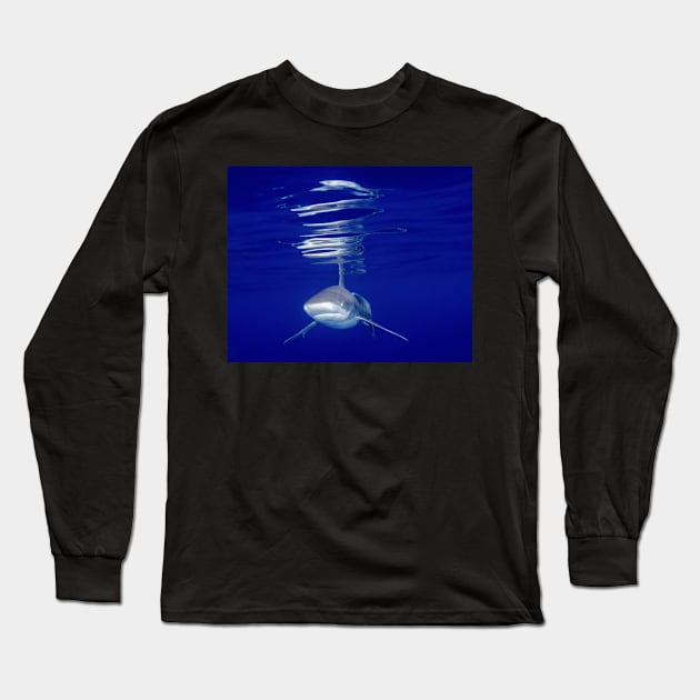 Shark With Vivid Reflections Long Sleeve T-Shirt by jbbarnes